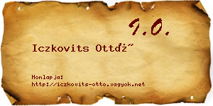 Iczkovits Ottó névjegykártya